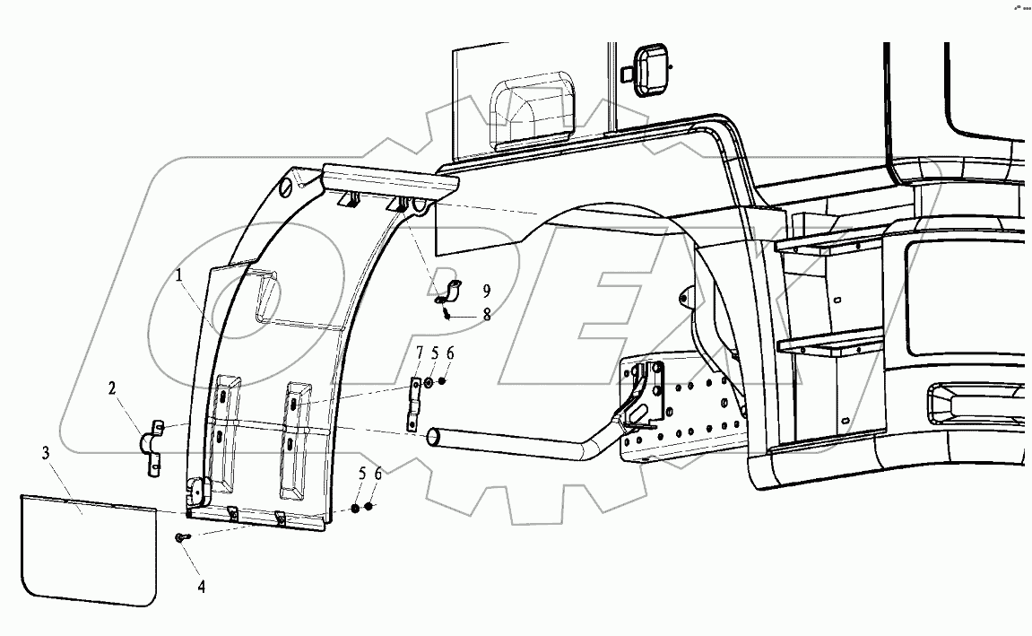  FENDER LEFT BEHIND CAB