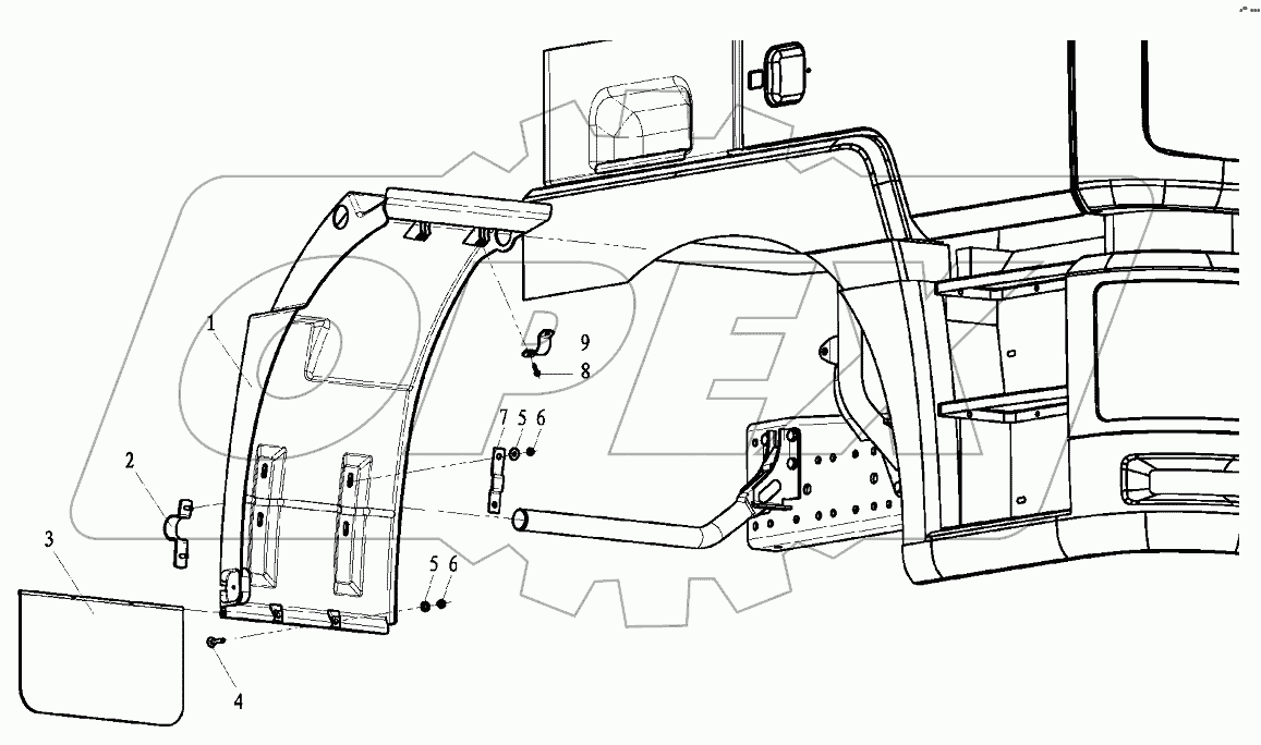  FENDER RIGHT BEHIND CAB