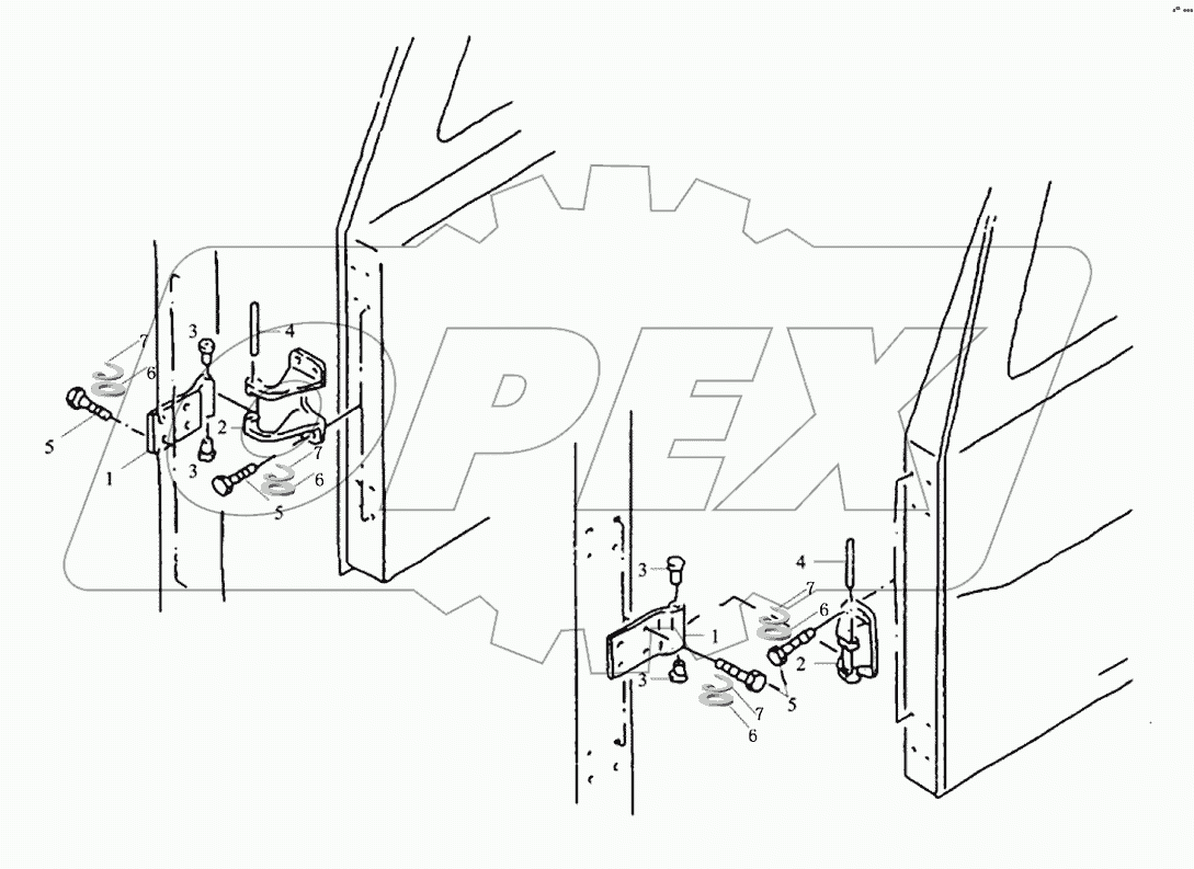 DOOR HINGE LEFT AND RIGHT