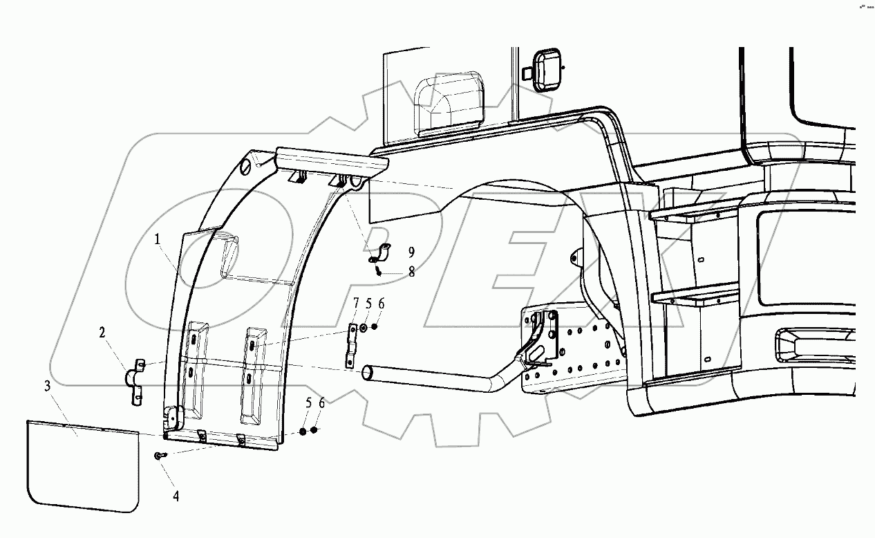 FENDER RIGHT BEHIND CAB