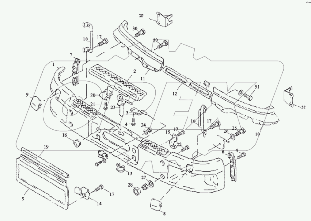 BUMPER AND FRONT BRACKET