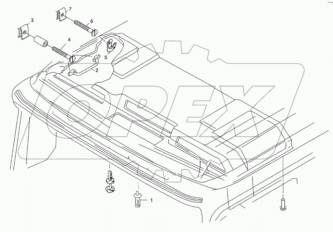 HEADLINING WITH MOUNTING AND GRAB HANDLE