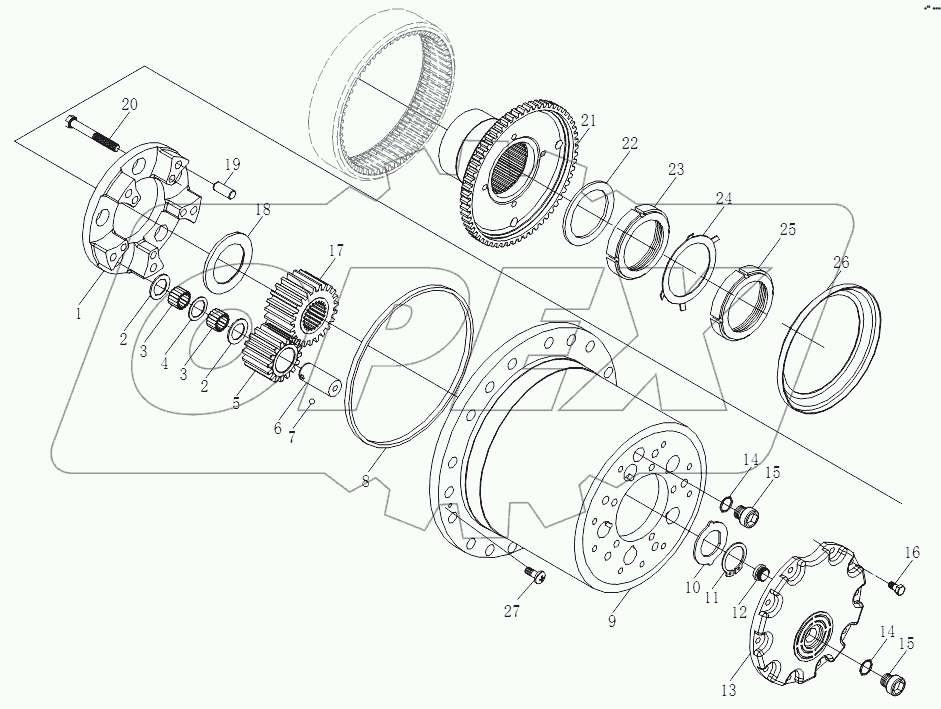 STR DRIVE WHEEL PLANETARY REDUCER II
