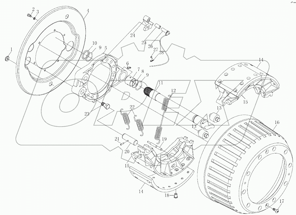 STR DRIVE AXLE BRAKE I