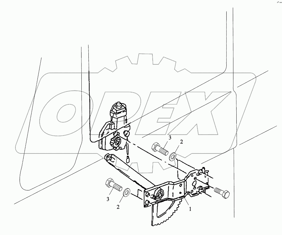 DOOR WINDOW LIFTER LEFT OPERATED
