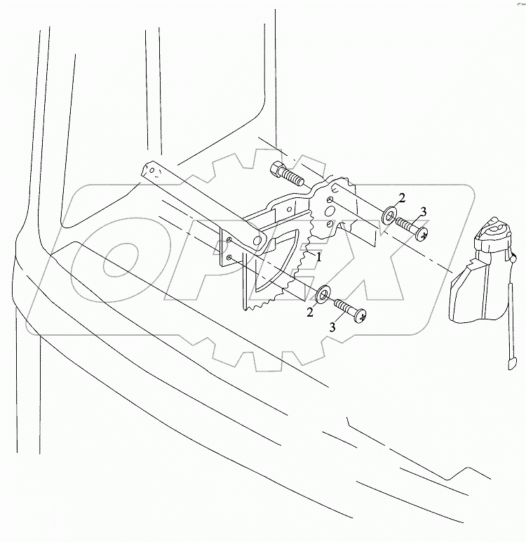 DOOR WINDOW LIFTER RIGHT OPERATED