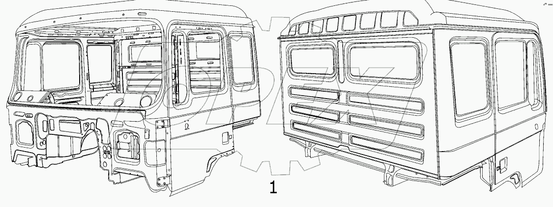  F3000 SEMI-HIGH ROOF CAB BODY