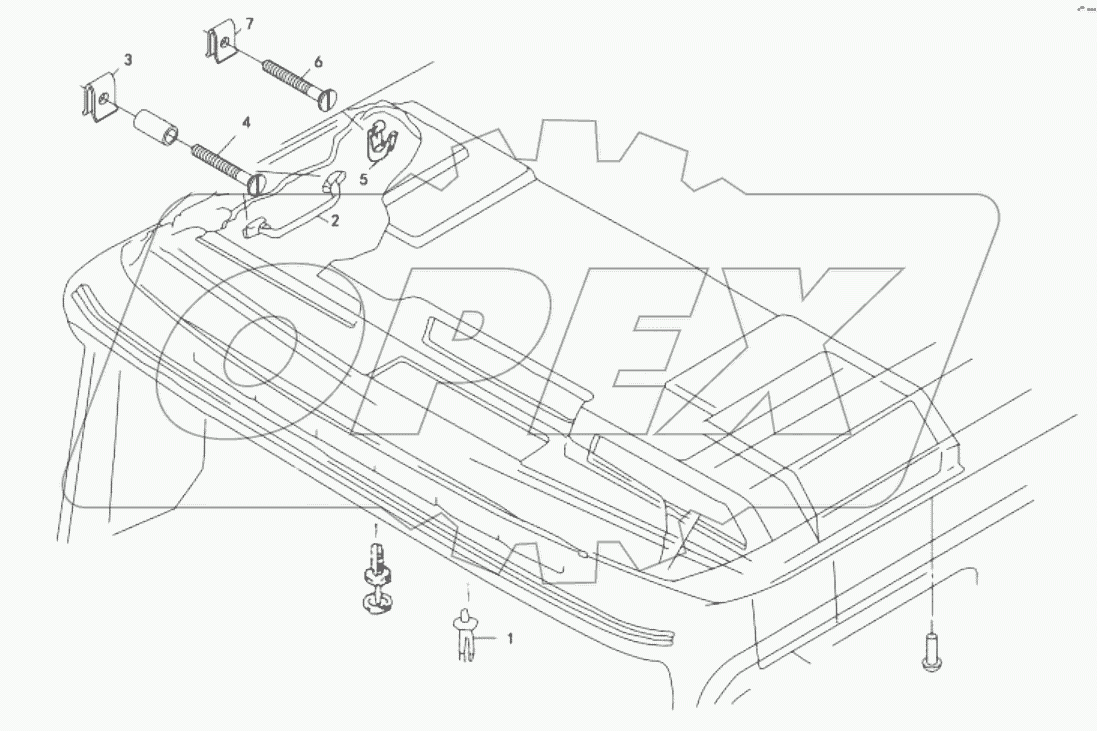  HEADLINING WITH MOUNTING AND GRAB HANDLE