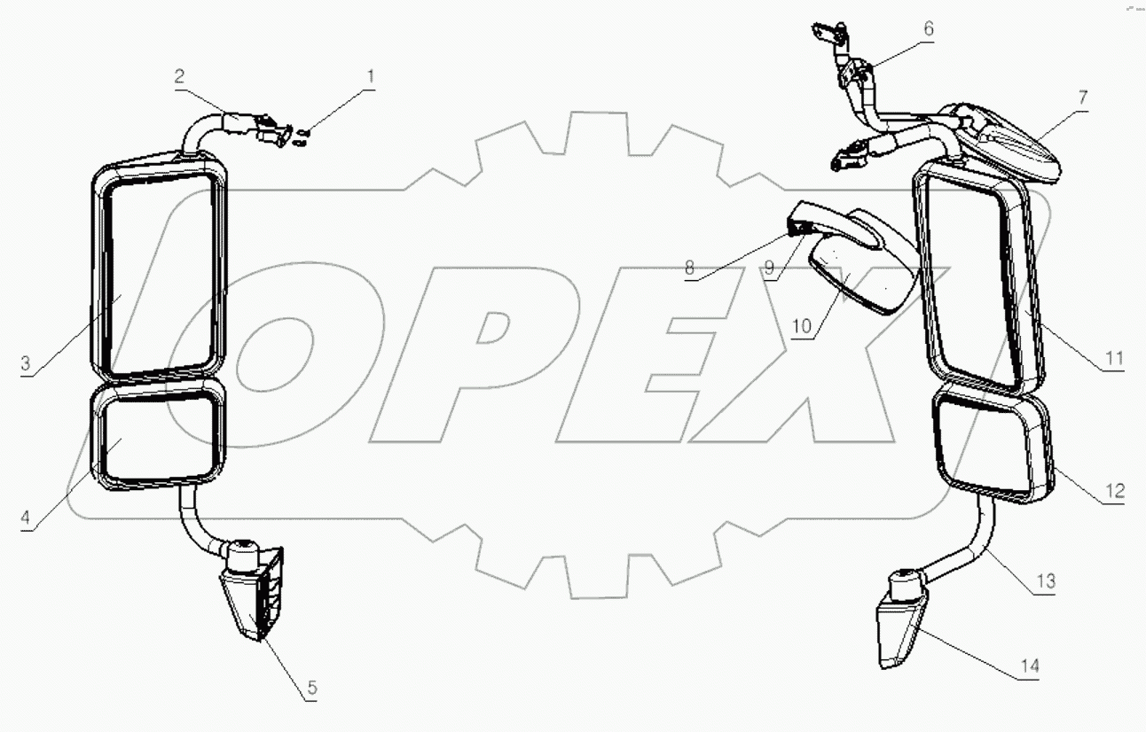  Зеркало заднего вида;VIEW MIRROR