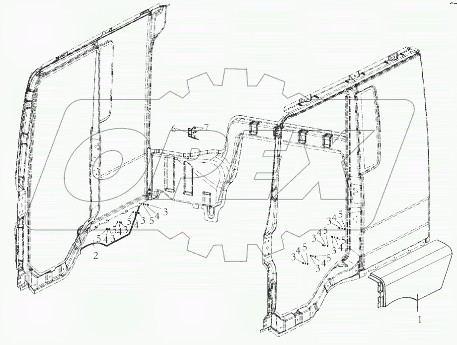  PART OF THE CAB FENDER