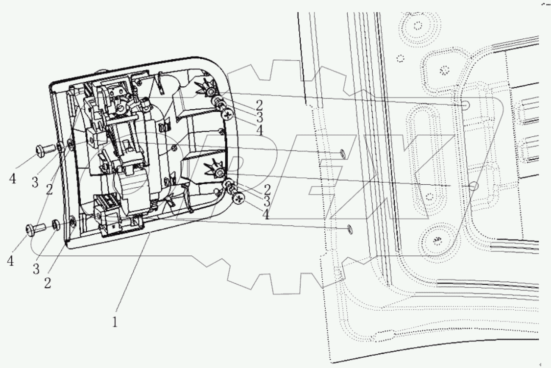  LEFT LOCK SET IN CAB