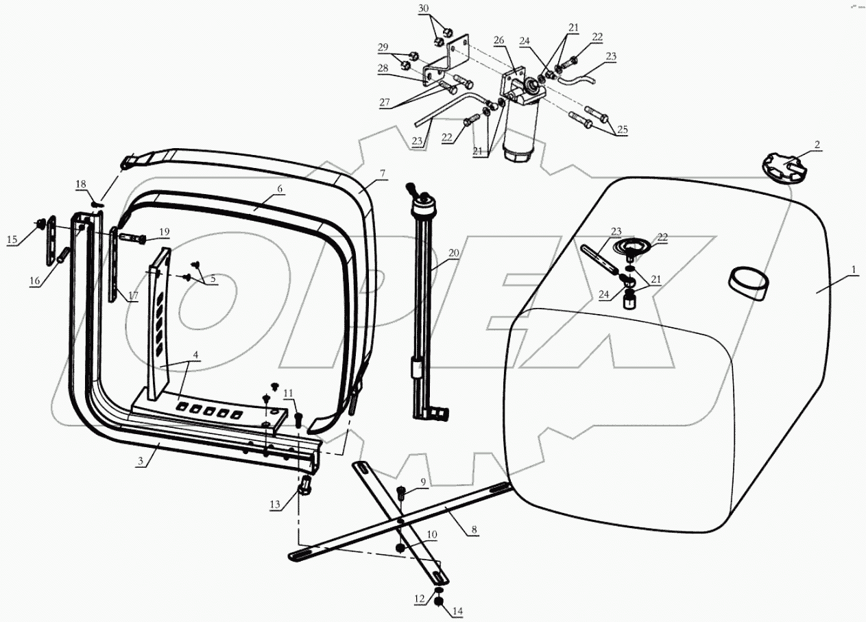  ALUMINUM ALLOY FUEL TANK ASSEMBLY