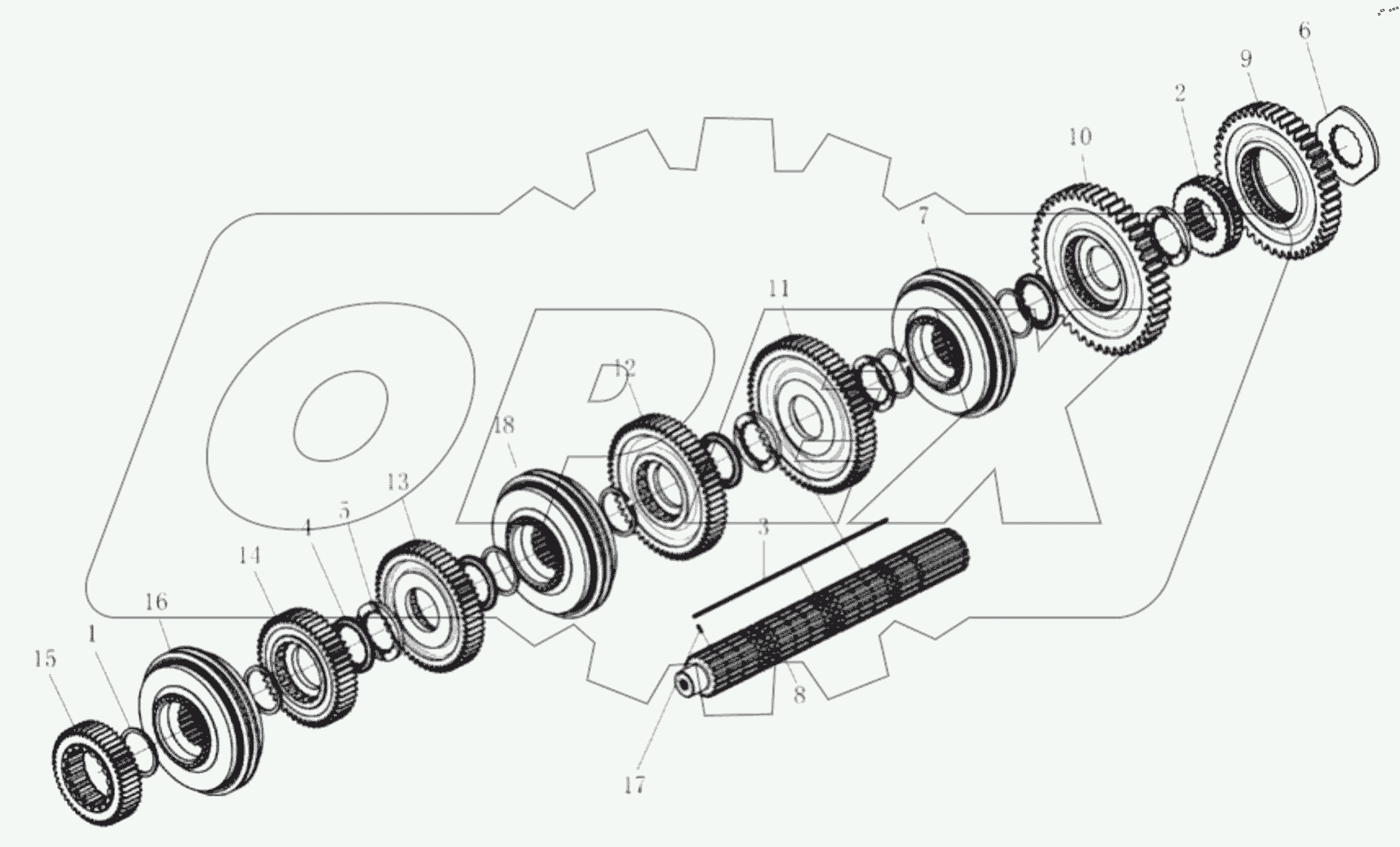  SECOND SHAFT ASSEMBLY