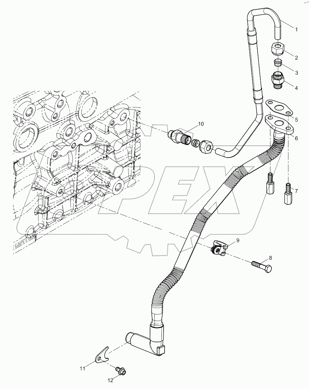  TURBOCHARGER OIL PIPE GROUP