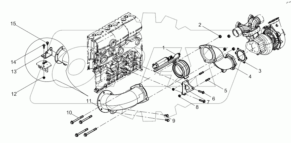  REAR EXHAUST MANIFOLD GROUP