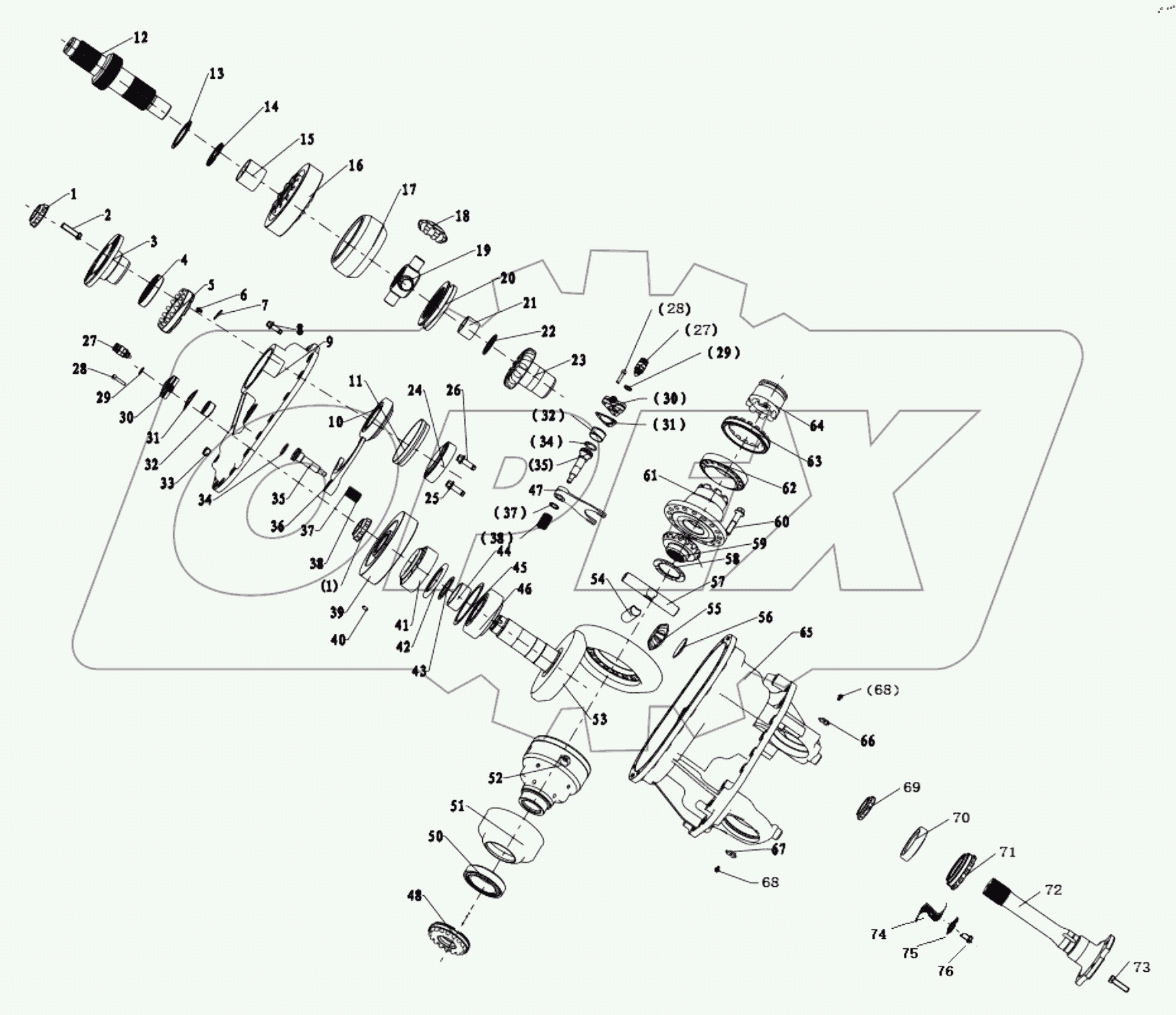  DC95259390725 MIDDLE AXLE MAIN REDUCER