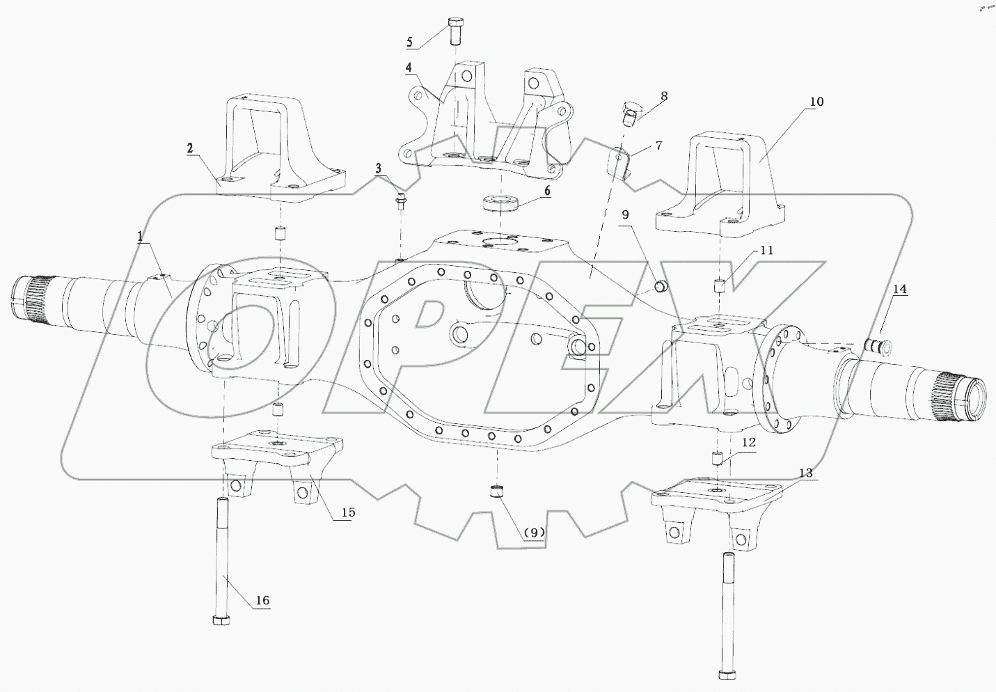  DC95319390779 MIDDLE AXLE HOUSE
