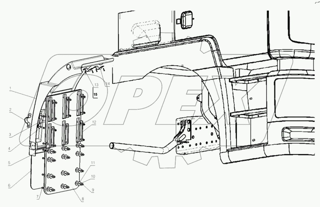  FENDER LEFT BEHIND CAB