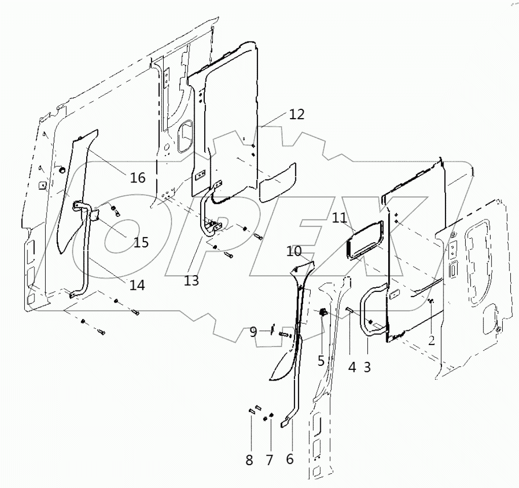  THE INTERIOR TRIM ASSEMBLY