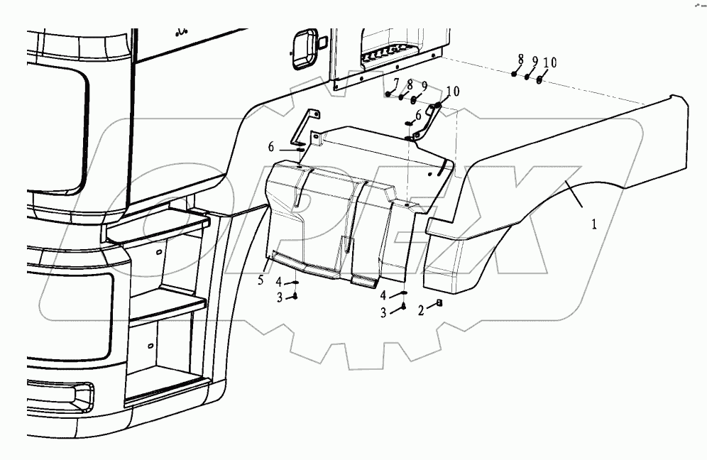 ЛЕВОЕ КРЫЛО; LEFT FENDER