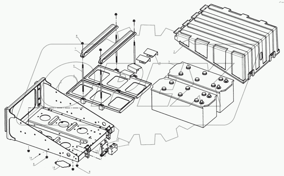  Коробка аккумулятора;BATTERY BOX
