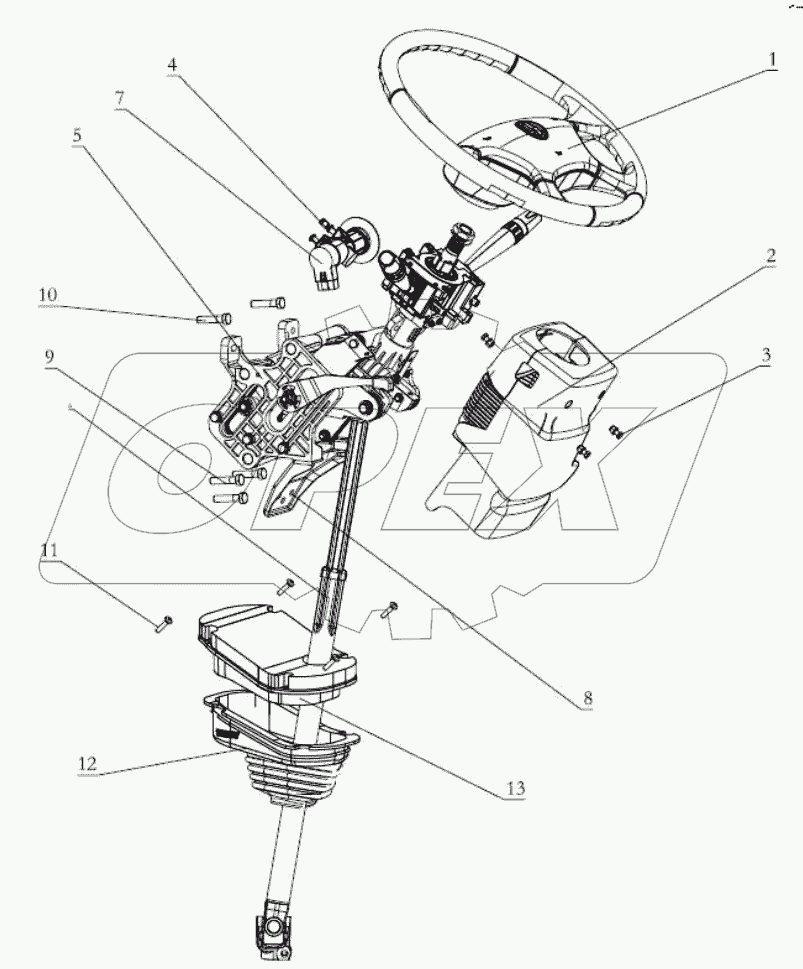  Рулевая колонна регулируемая;STEERING COLUMN ADJUSTABLE