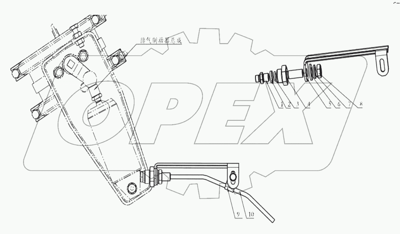  Выхлопная труба;EXHAUST BRAKE PIPELINE