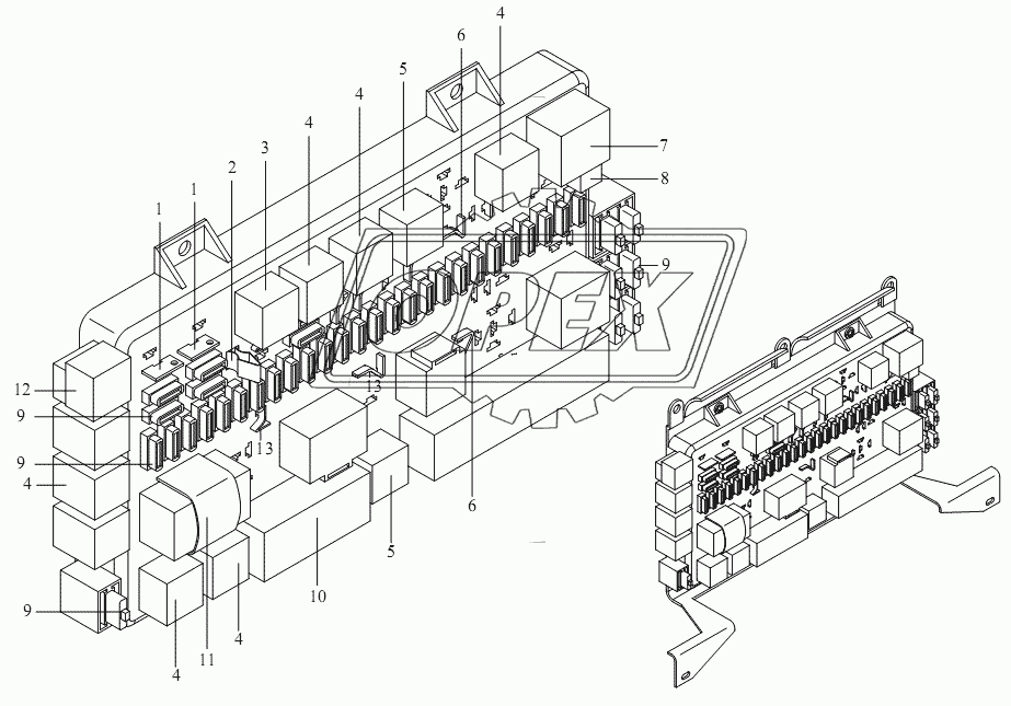 Блок предохранителей и реле 1