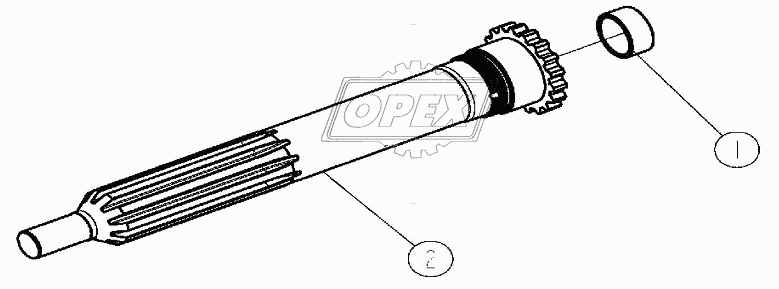 Первичный вал в сборе
