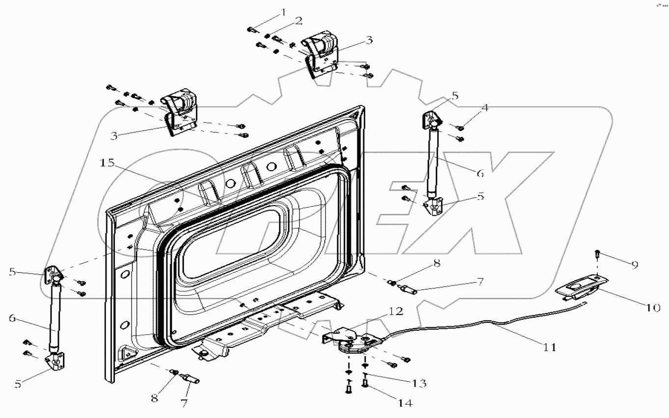  ДВЕРЬ ИНСТРУМЕНТАЛЬНОГО ЯЩИКА; TOOLBOX DOOR