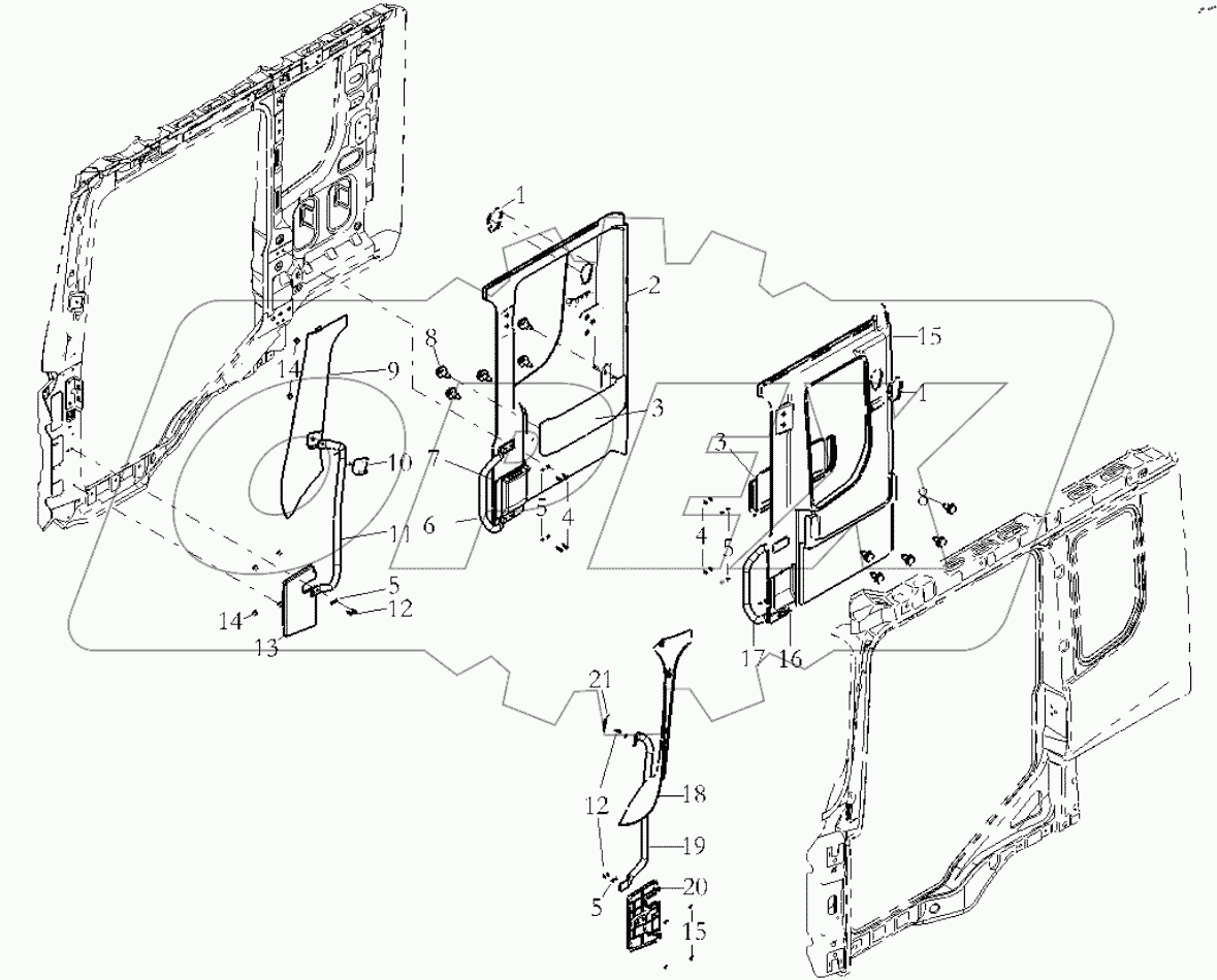  THE INTERIOR TRIM ASSEMBLY