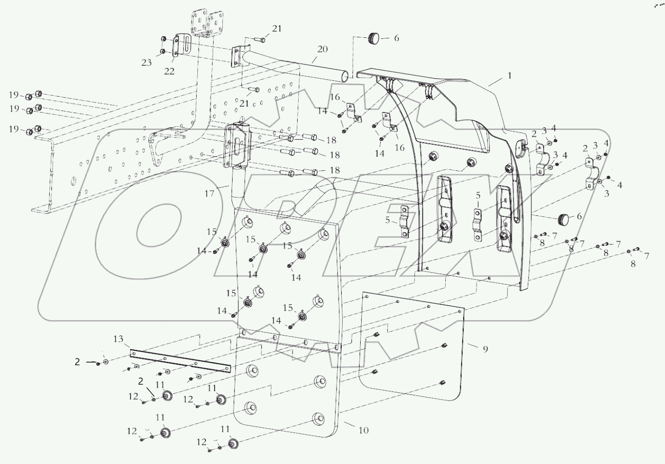  CAB REAR LEFT FENDER