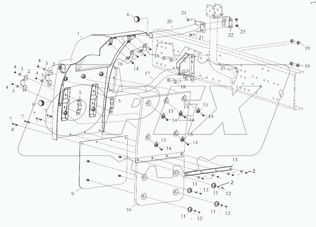  CAB REAR RIGHT FENDER
