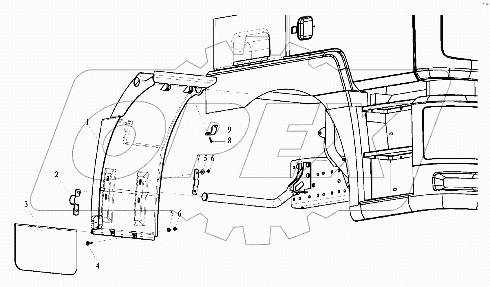  FENDER LEFT BEHIND CAB