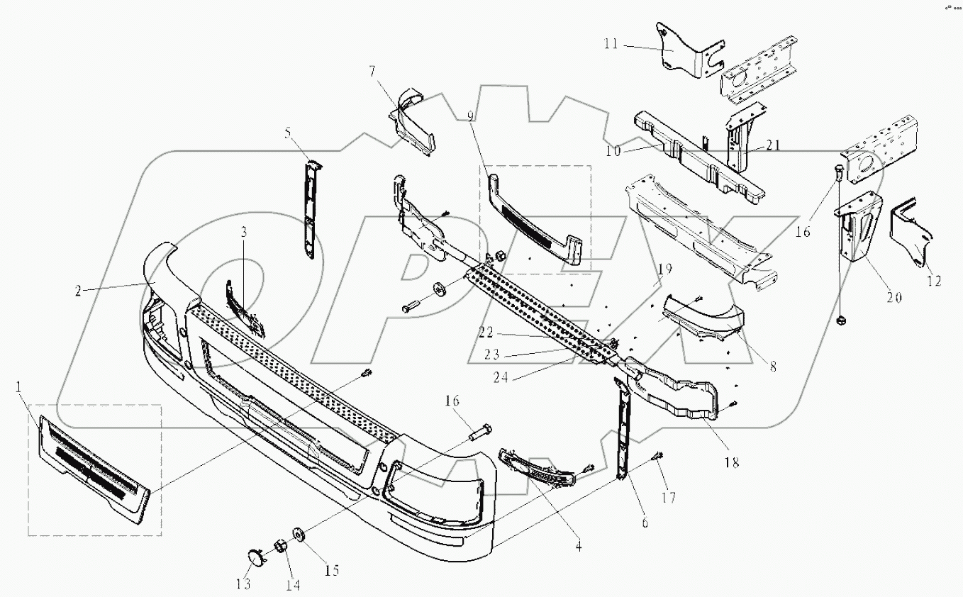  BUMPER AND FRONT BRACKET