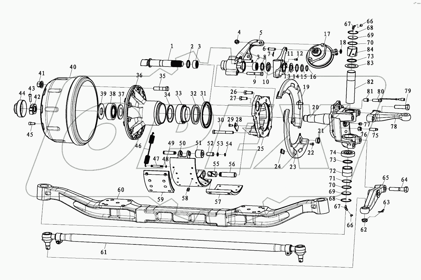  MAN7.5 TON DRUM STEERING SHAFT