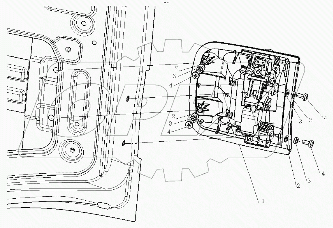  RIGHT LOCK SET IN CAB