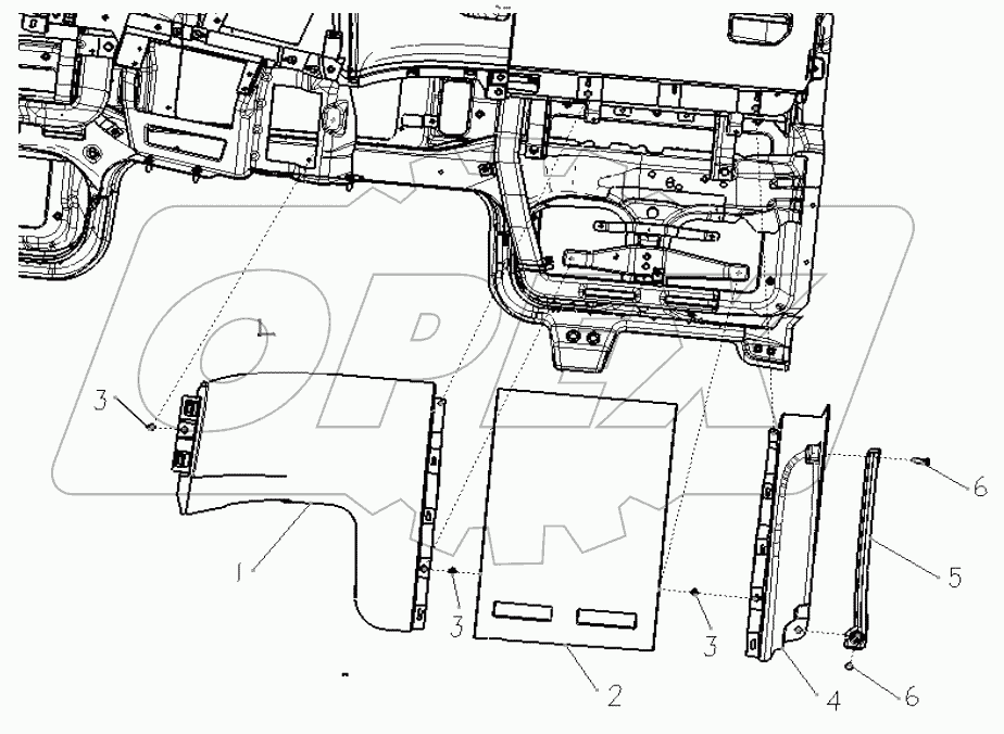  PASSENGER KNEE BOLSTER ASSY