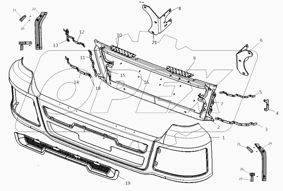  NEW-M3000 DUMP TRUCK BUMPER