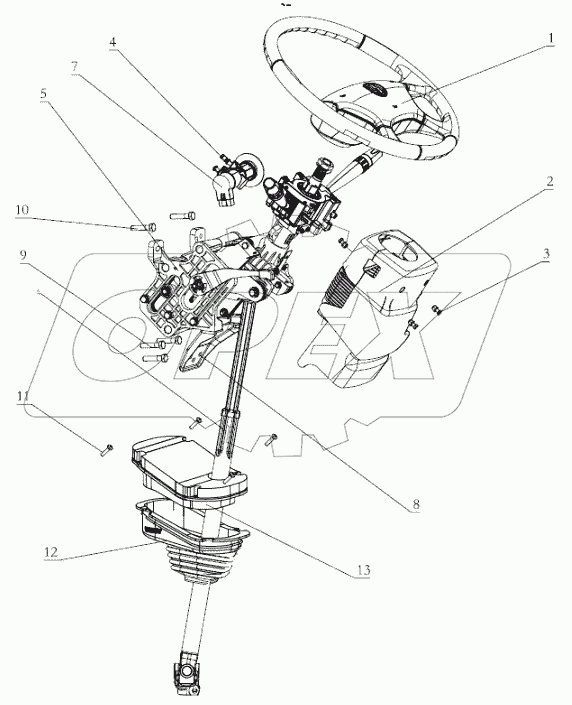  STEERING COLUMN ADJUSTABLE