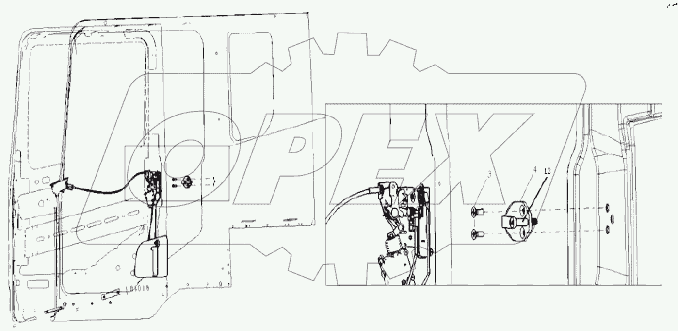  LEFT DOOR LOCK SYSTEM