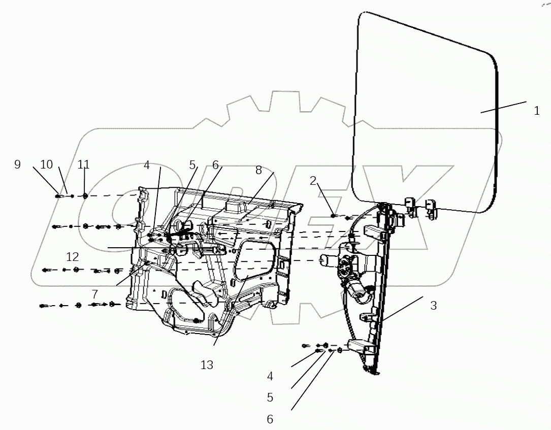 RIGHT DOOR WINDOW LIFTER