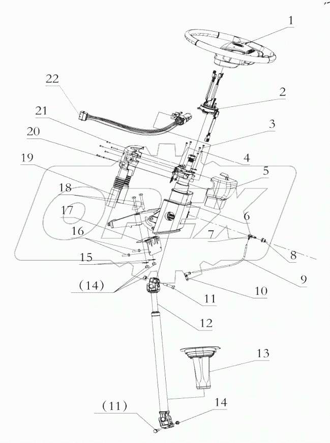  STEERING COLUMN ADJUSTABLE