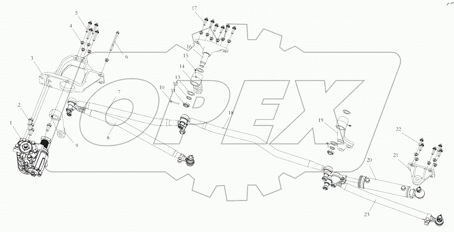  DOUBLE SHAFTS STEERING TRANSMISSION DEVICE