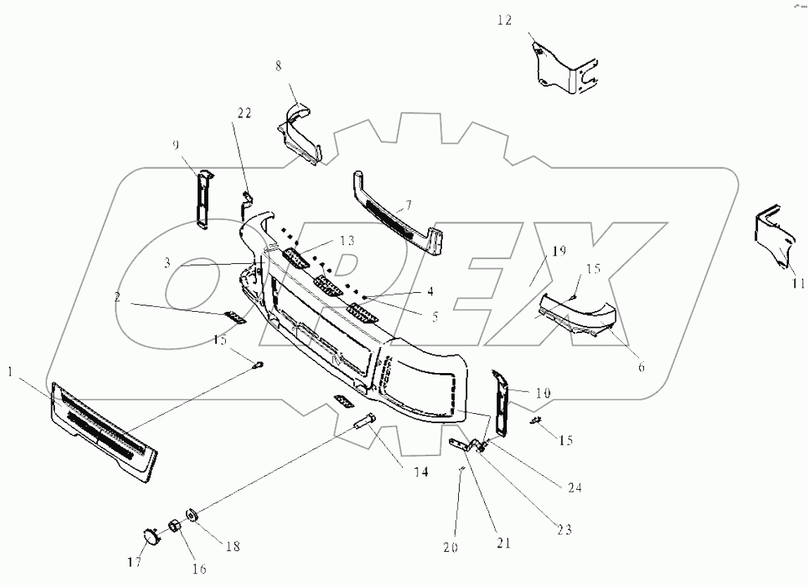  BUMPER AND FRONT BRACKET