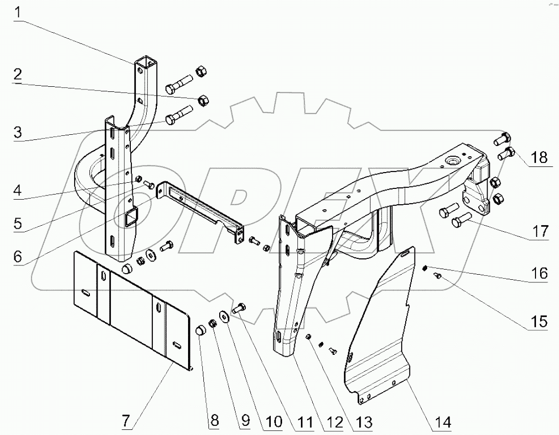  LEFT FOOT PANEL BRACKET