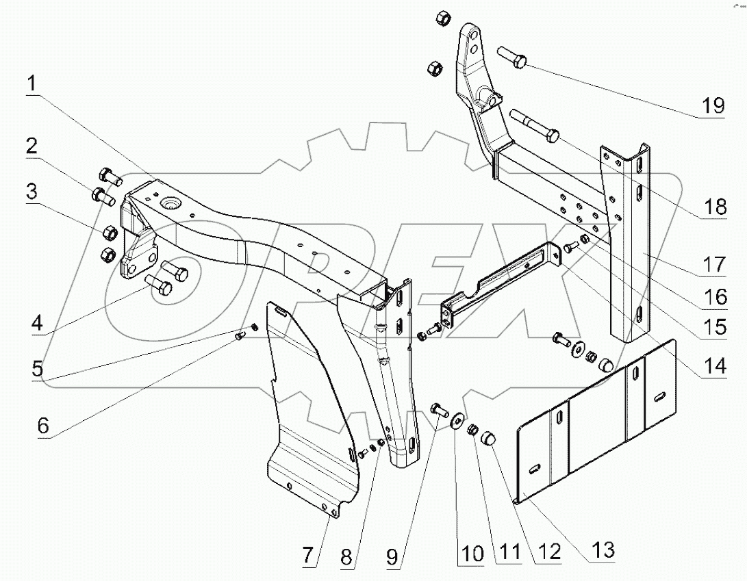 RIGHT FOOT PANEL BRACKET