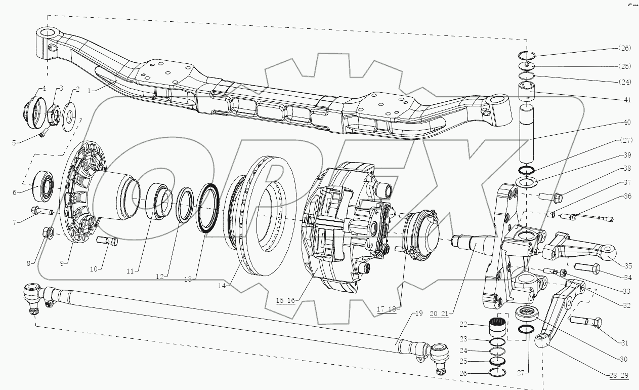  7.5 TON DISC FRONT AXLE