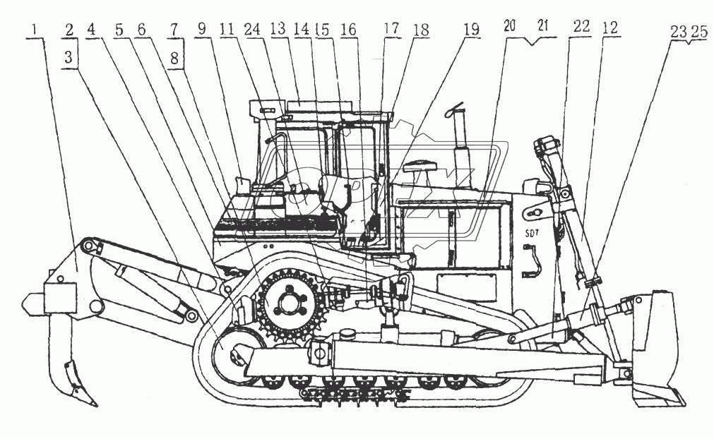 SD7 LGP Бульдозер