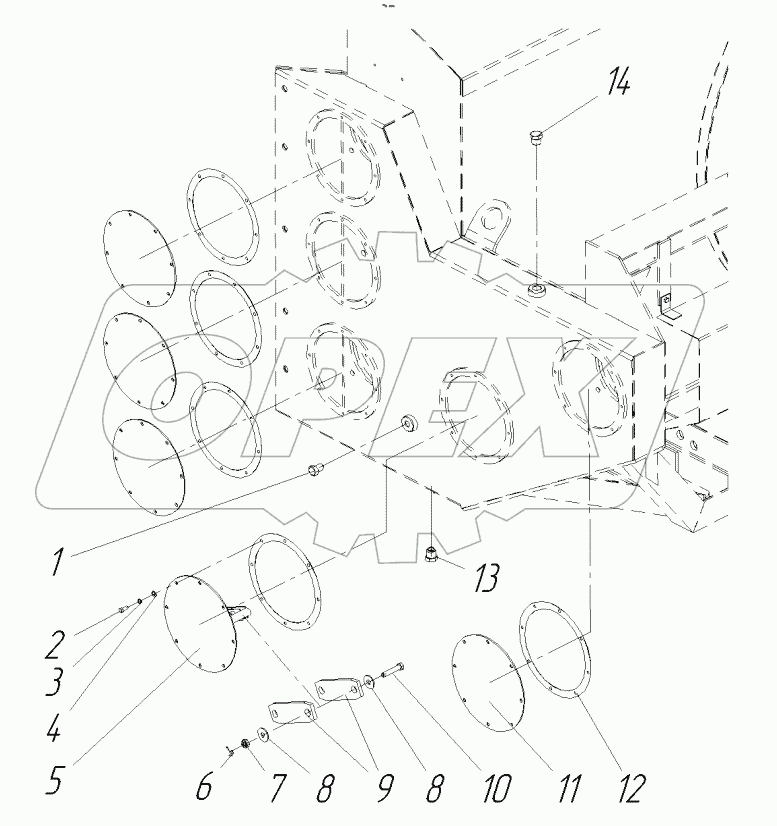  Привод шнеков. Крышки. Успокоитель.